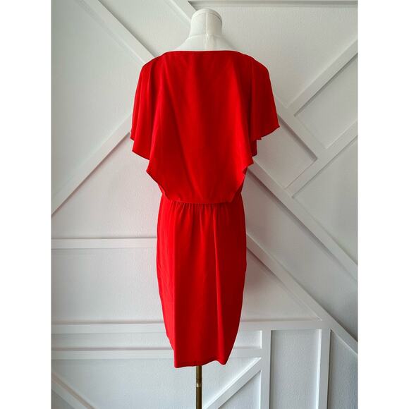 Ali Ro Flutter Sleeve Knee Length 100% Silk Dress size 12 - Picture 6 of 8